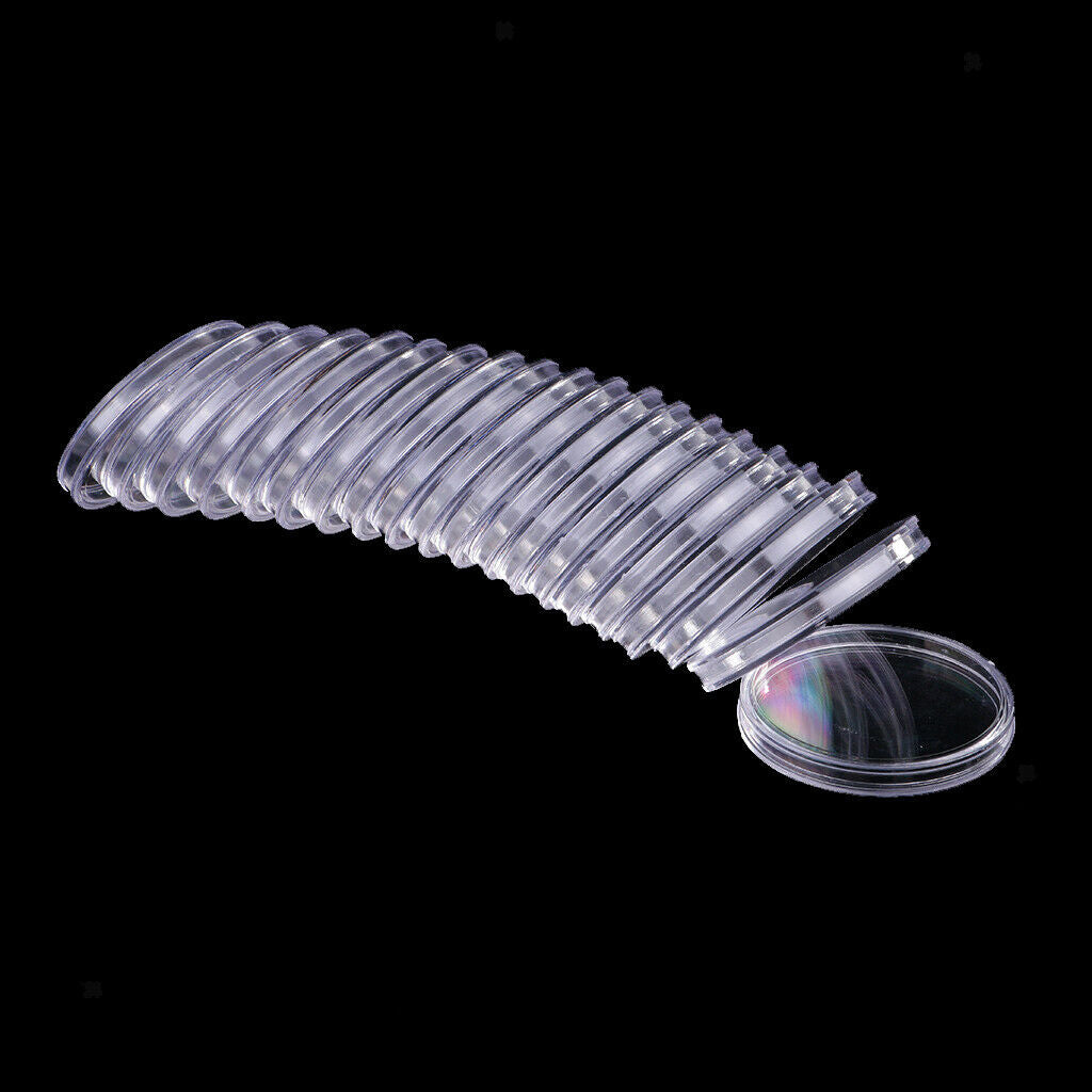 40Pcs Round Coin Capsules Protector Coins Case Container Holder 50/60mm