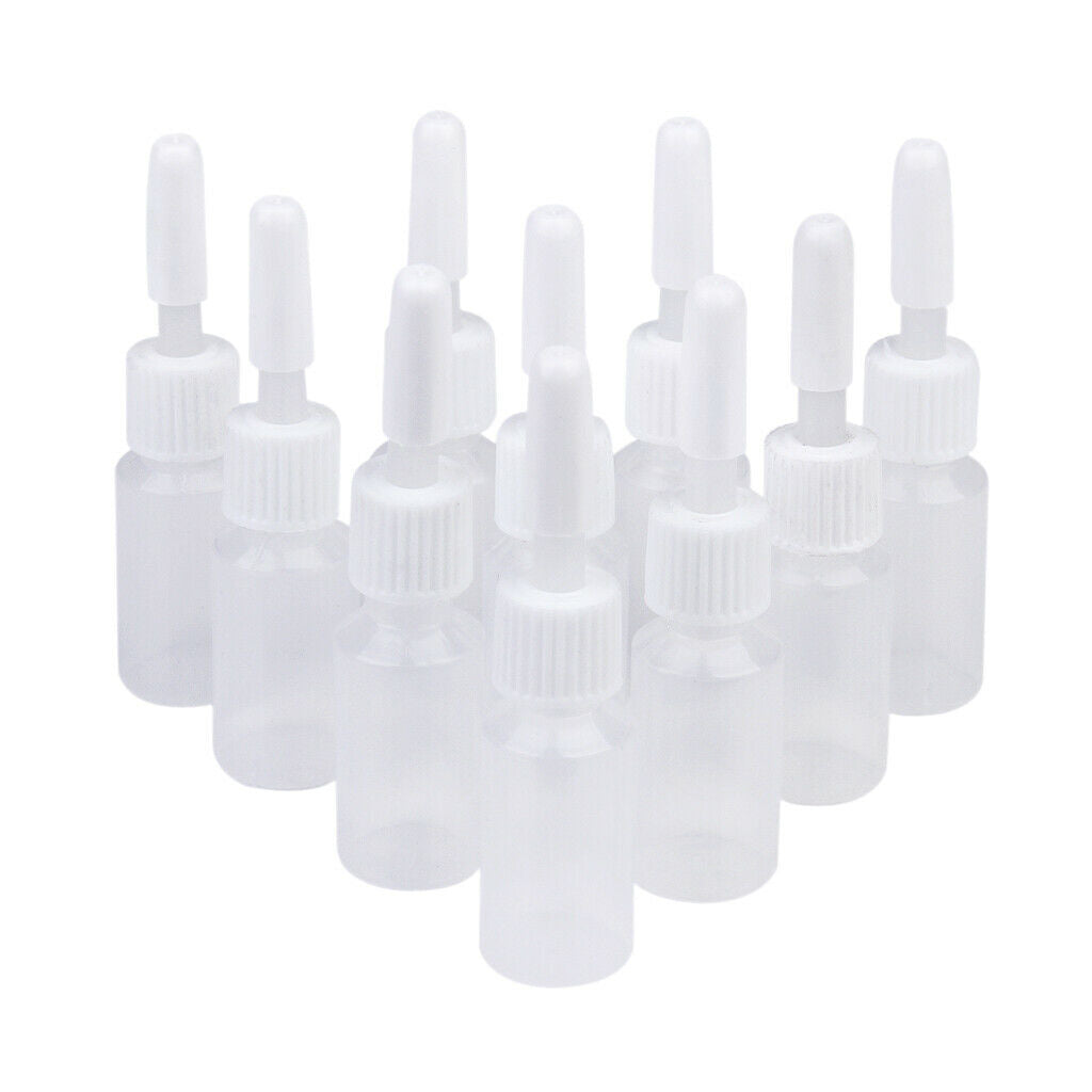 Lots 10 Plastic Tattoo Ink Pigment Bottles for Lotion Paint Green Soap