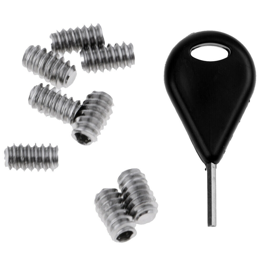 10Pcs Fin Grub Screws with Key Surf Surfing Board Accessories Set for