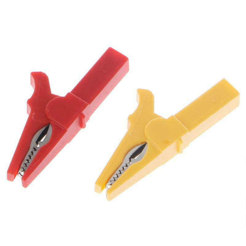 6 Pcs 6 Colors 55mm Crocodile Alligator Clip For 4mm Male Banana Plug Connector