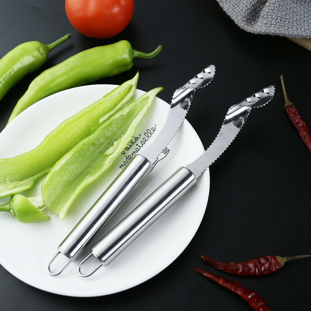 Jalapeno Pepper Corer Remover Cutter Slicer Stainless Steel Fruit Kitchen Tool