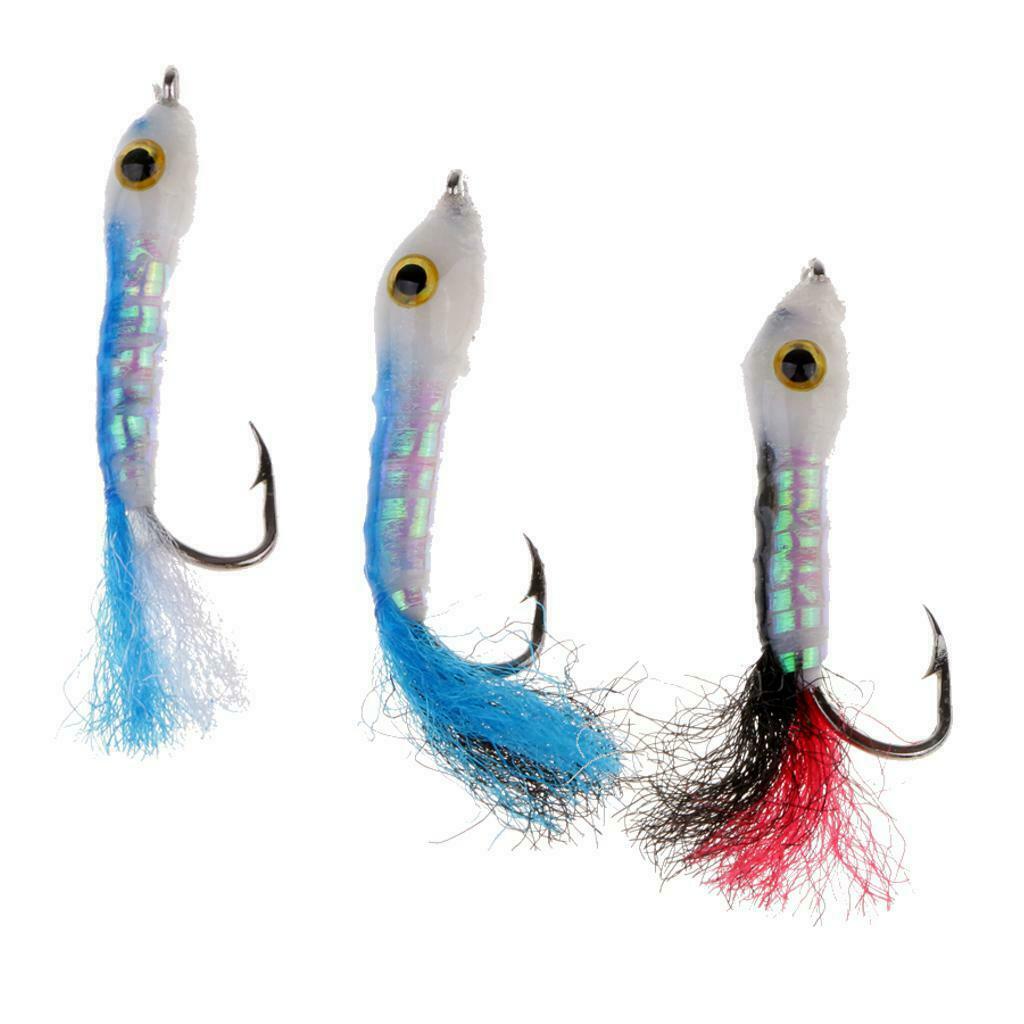 3pcs Sinking Fly Fishing Files Simulation Wet Flies Minnow with Size 8# Hook