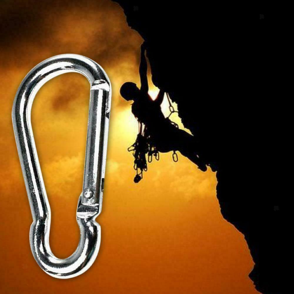 20 Pack Carabiner D Shape Buckle Durable Keychain Multipurpose for Traveling