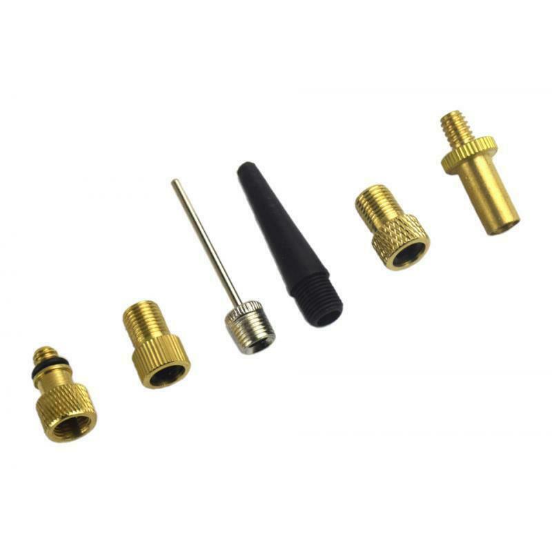 6pcs Bicycle Valve Adaptor Converter Kit Pump Inflator Accessory Bicycle