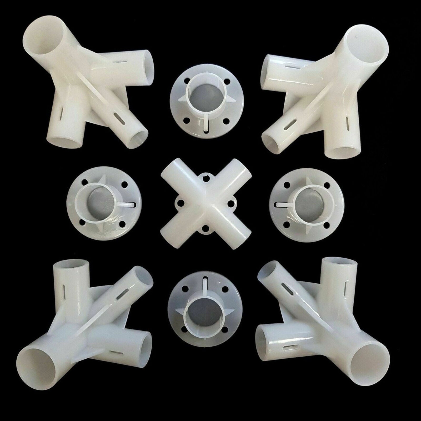 9Pcs 32/25/19mm Spare Parts For 3x3m Gazebo Awning Tent Feet Corner Connector