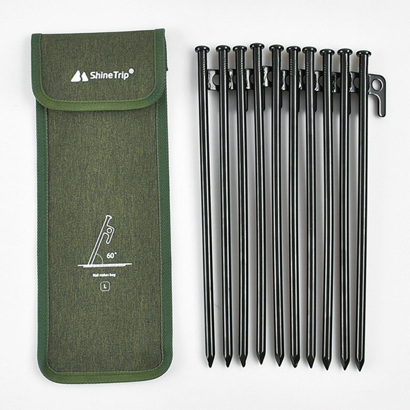 Outoor Tent Stake Peg Nails Case Bag Storage Pouch for Camping Fishing 32x12cm