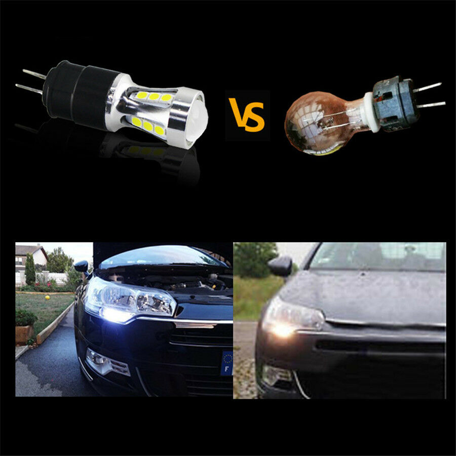 2pcs G4 Hp24w LED 12V White 3030 18SMD led For Citroen c5 and peugeot 3008 drl