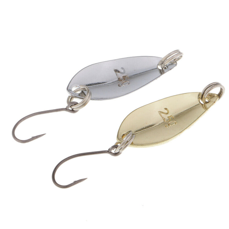 4pcs Metal Fishing Lures Spoon Spinner Baits with Hook 3cm Without Feathers