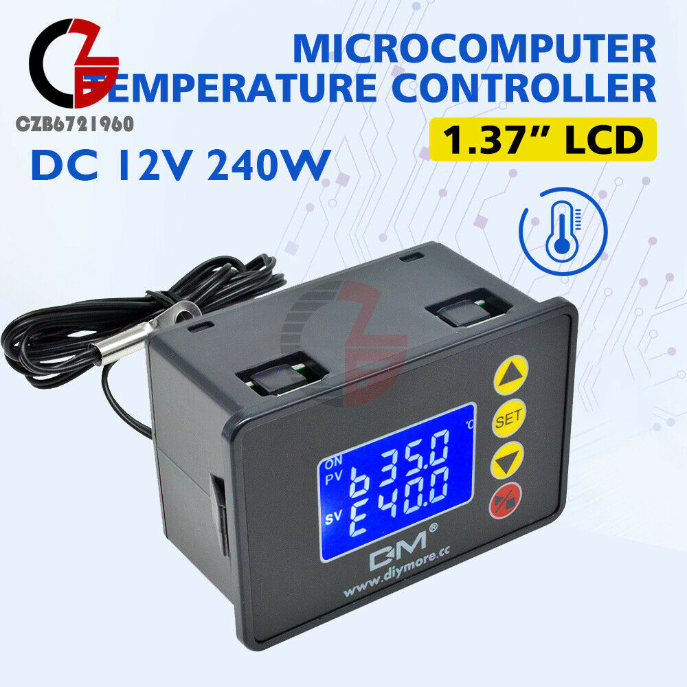 DC12V 240W Digital 1.37" LCD Display -55℃~120℃ Temperature Controller NCT Sensor