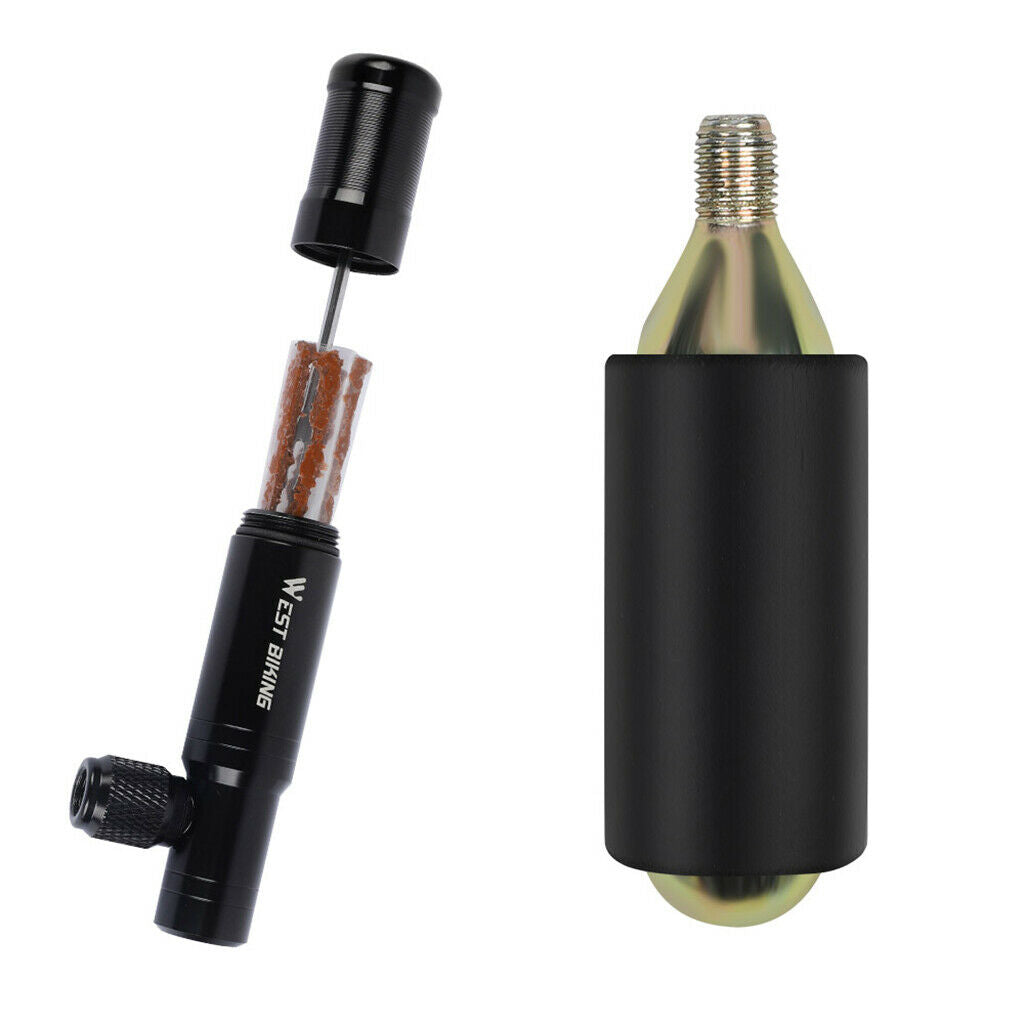 Pump Head MTB with Glue Straps Quick Tyre Inflator for Presta Schrader Valve