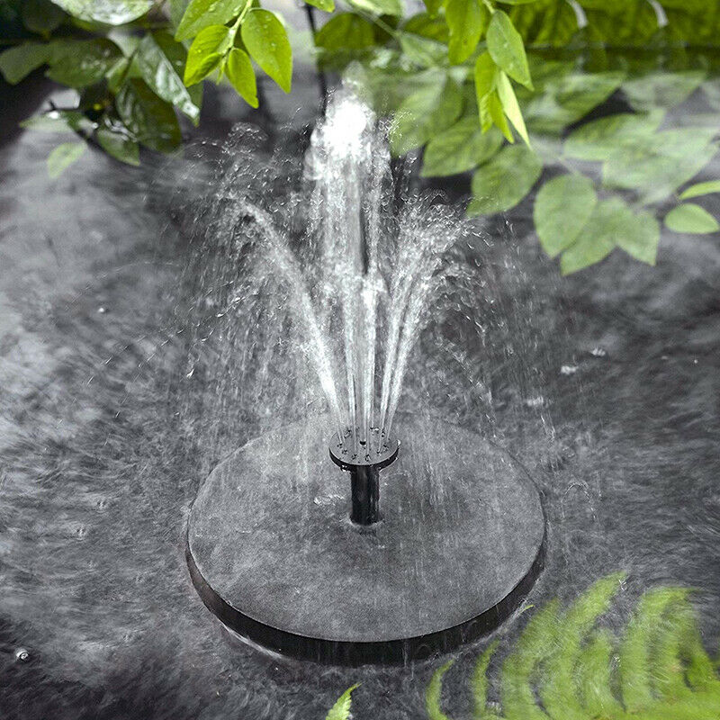 Solar Powered Floating Bird Bath Water Fountain Outdoor Pond Pool Garden PatBDA