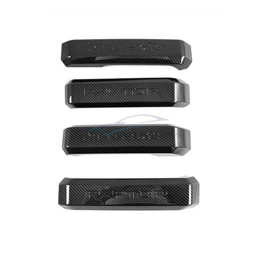 1 Set / 4PCS Carbon Fiber Interior Door Handle Trim For Ford F150 2015-2019
