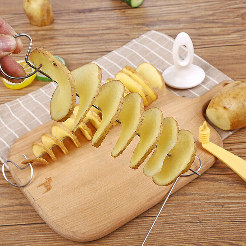 1Set Potato Spiral Cutter Cucumber Slicer Vegetable Spiralizer Kitchen Gadge TL