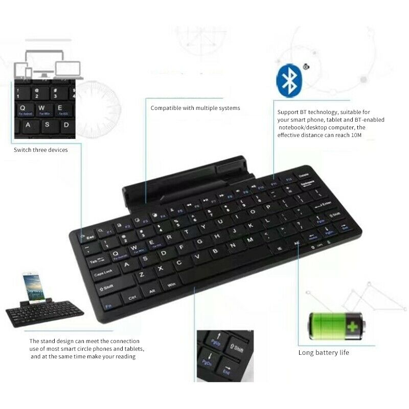 Tablet Case+Wireless Keyboard for CHIWU Hi10XR Hipad Hipad X 10.1Inch Tablet CI4