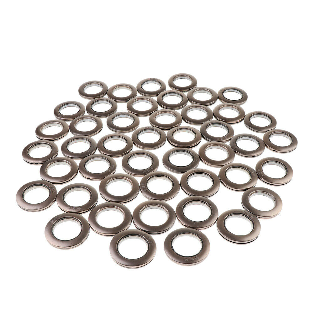 Plastic Curtain Rings for Bathroom Shower Window Rod,Pack of 45 Cofffee