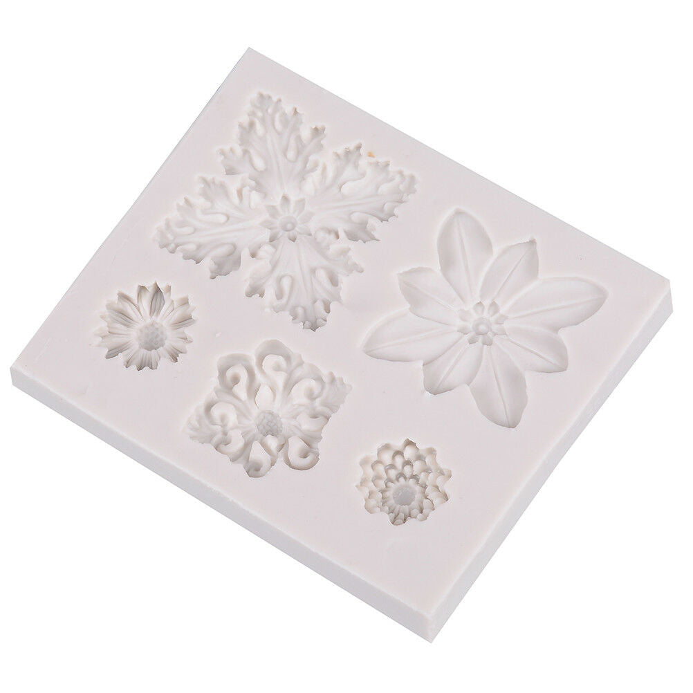 Retro flowers totem silicone mold DIY fondant cake mold chocolate mold ba.l8
