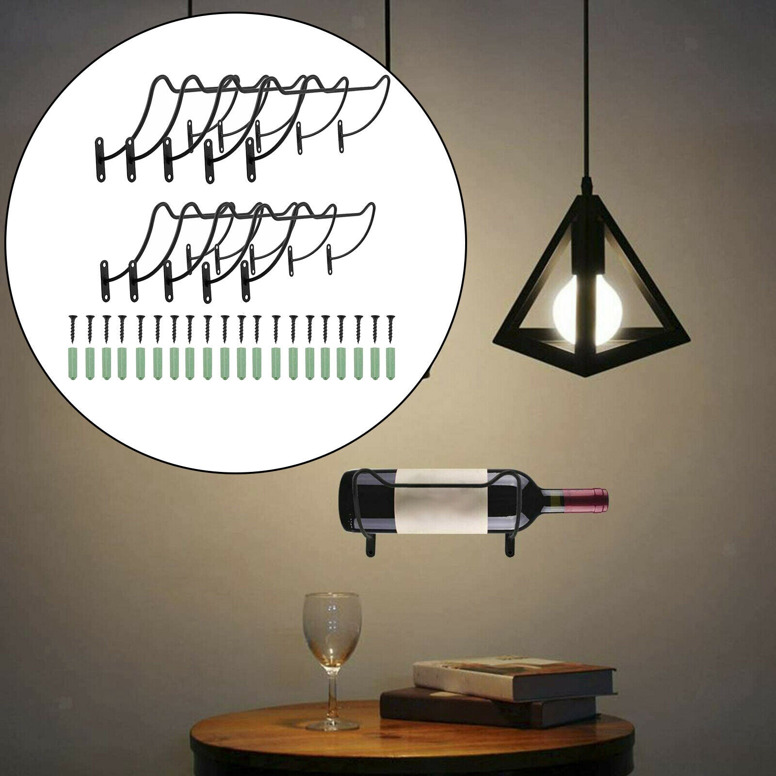 10x Wall Mounted Metal Bracket for Wine Holder Storage Accessories