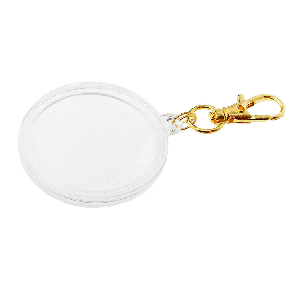 Portable Acrylic Coin Purse Keychain DIY Key  Box