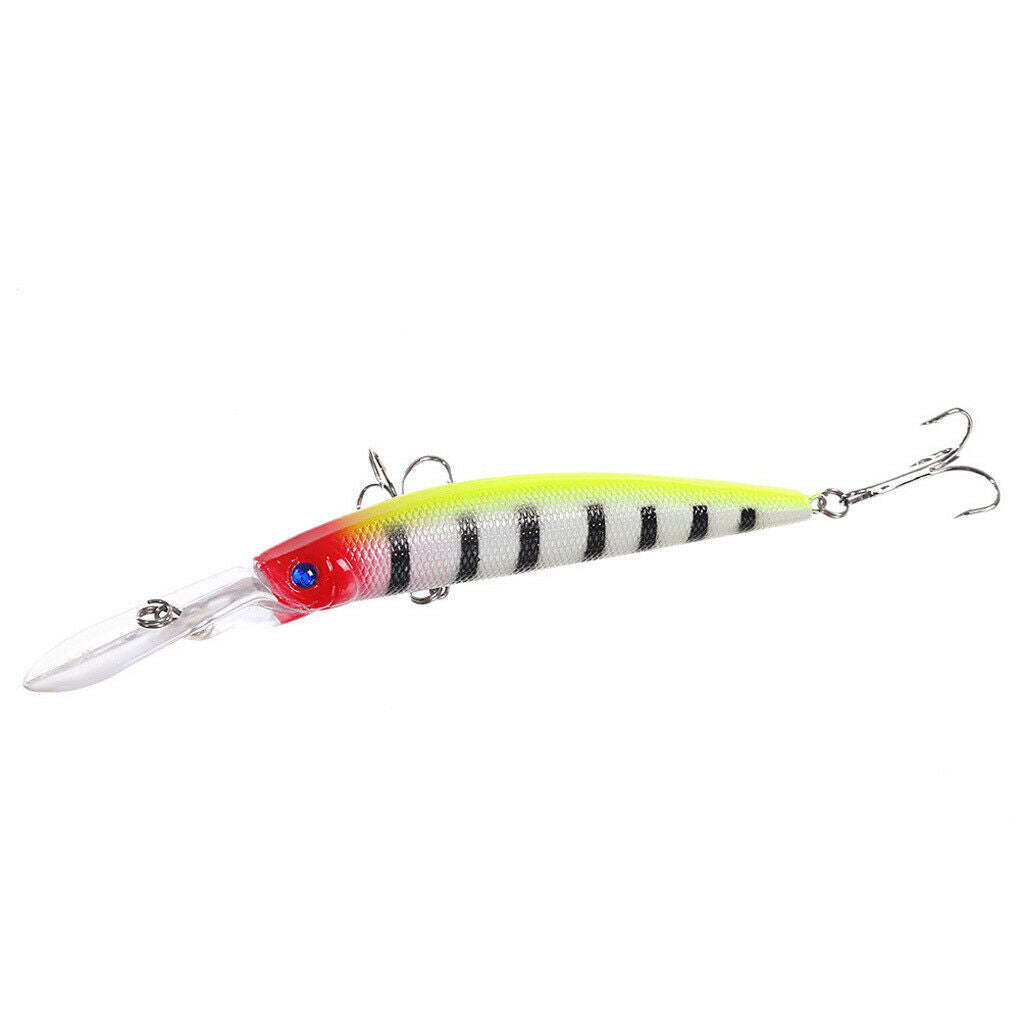 Set Of 6 Multicolor ABS Plastic Hard Fishing Lures Baits Crankbait -1185