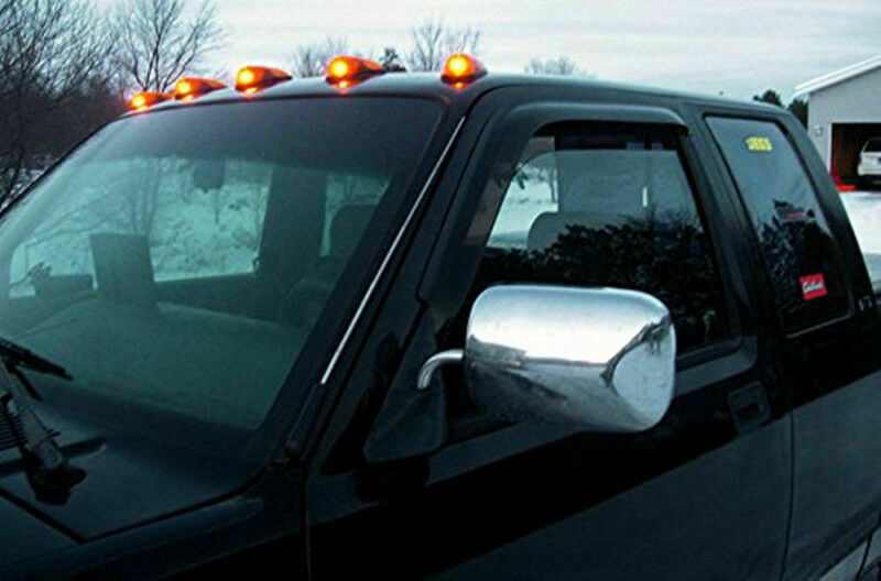 5pc 9LED Amber Smoked SUV RV Truck Pickup 4X4 Cab Roof Top Running Marker Lights