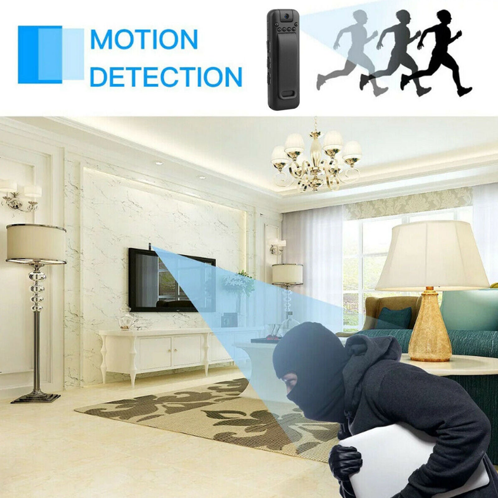 1080P HD Video DVR IR Night Cam 8-hour Motion Camcorder Mini Police Body Camera