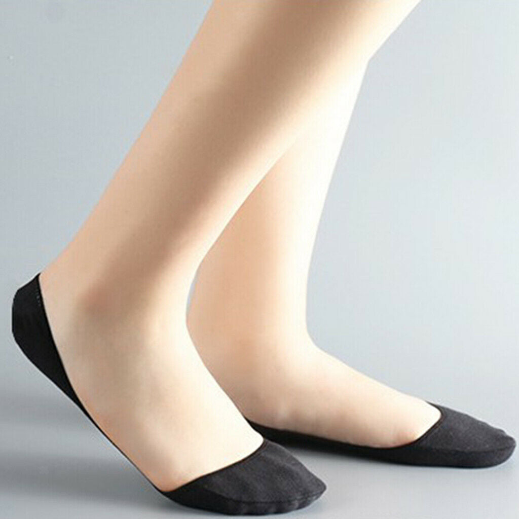 1Pair Fashion Ladies No Show Hidden Solid Ultrathin Flats Boat Socks Black