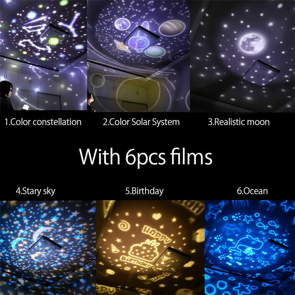 Magic LED Light Projector Star Moon Sky Baby Kid Night Mood Lamp Christmas Gift