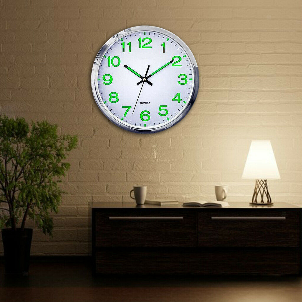 Luminous Wall Clock Glow in Dark Clocks Office Living Room Bedroom Decor