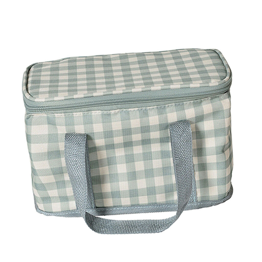 Insulated Lunch Bag Cooler Tote Reusable Cooler Ice Packs Easy Pull Zippers,