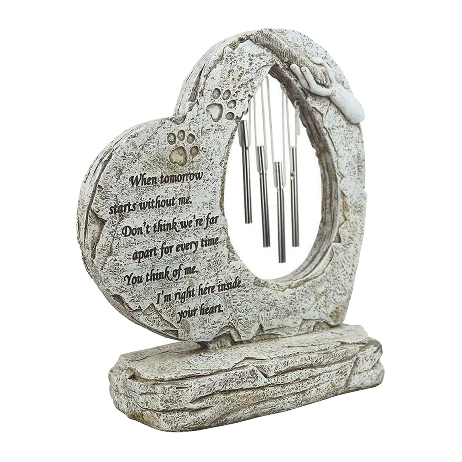 Dog Memorial Stone, Hand-Printed Heart-Shaped Personalized Loss of Pet Gifts Dog