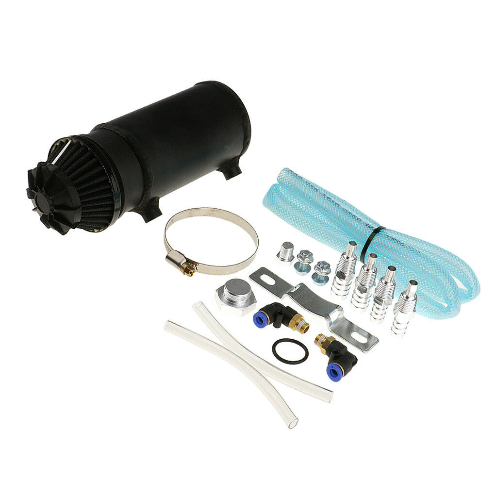 500ML Universal Oil Reservoir Catch Can Kit Breather Filter Baffled Oil Tank