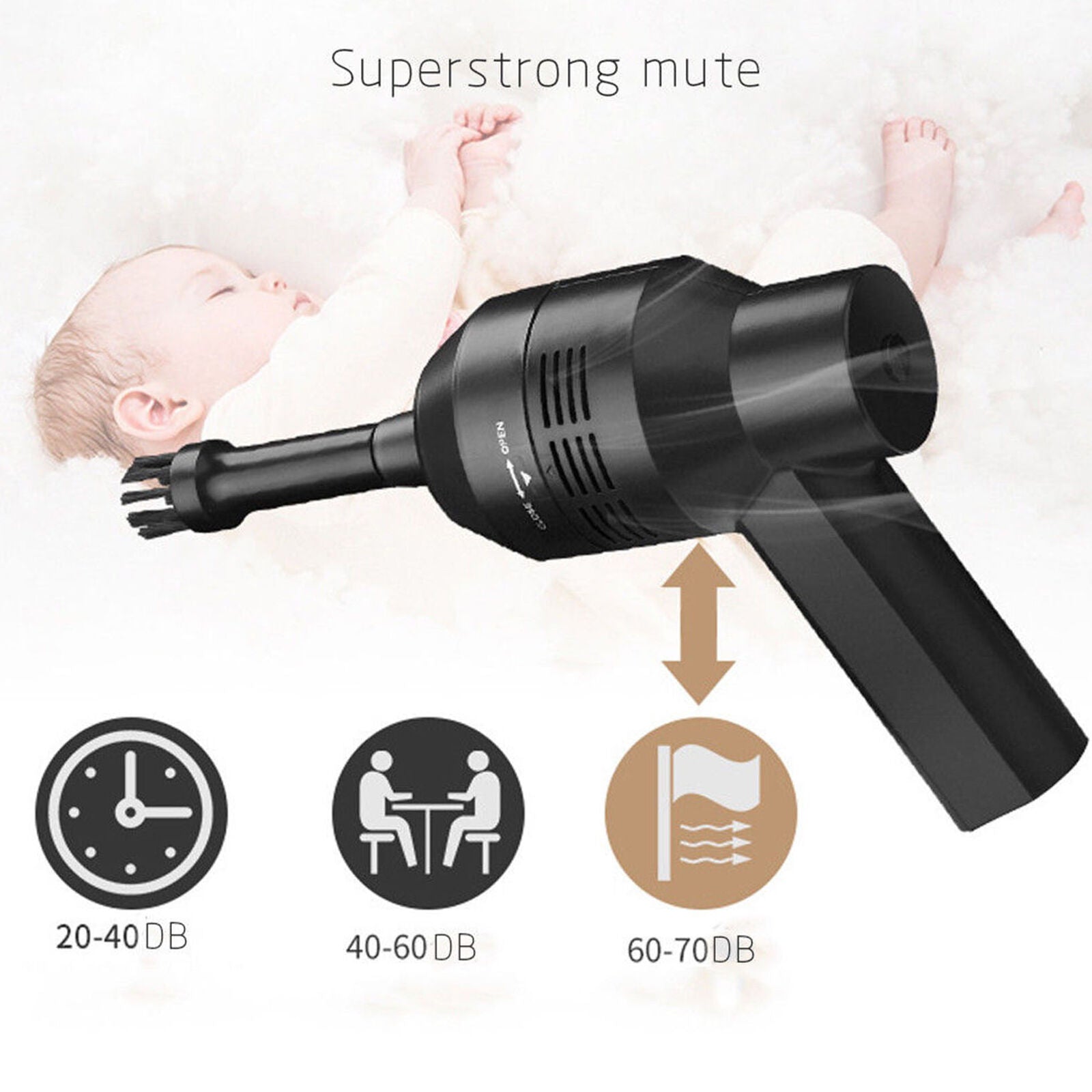 Electric Portable USB Mini Vacuum Cleaner Handheld Dust Clean for PC Keyboard