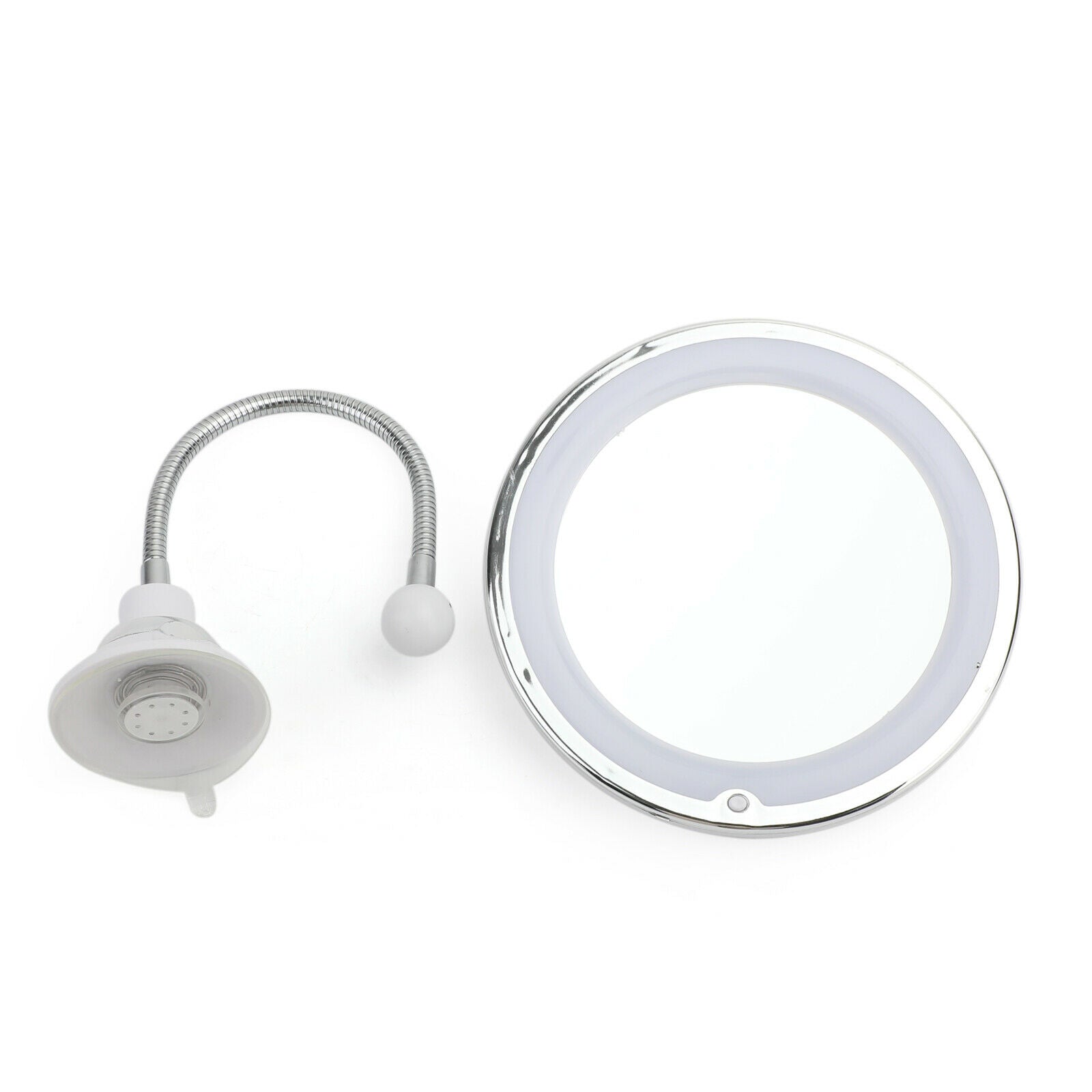 10X Flexible Gooseneck Makeup Mirror with LED Light Bathroom Suction Cup 7" CA