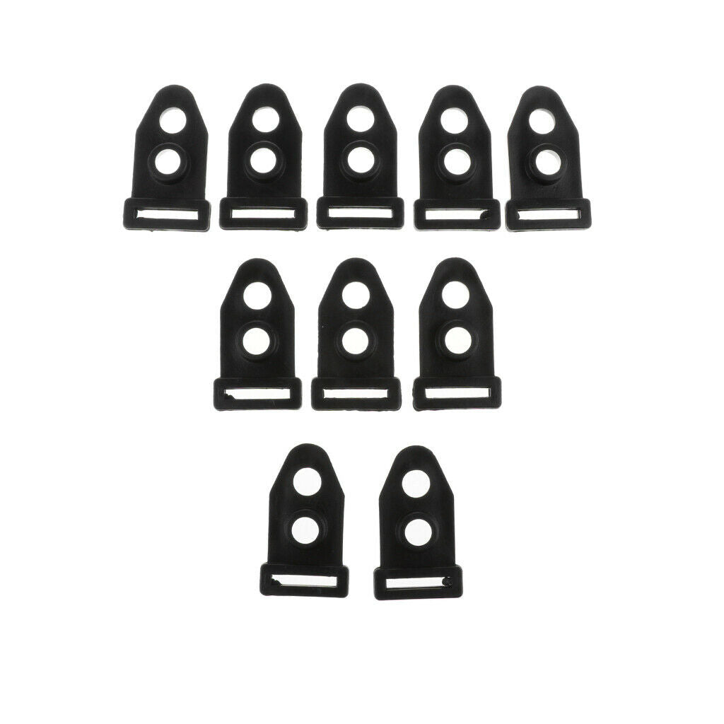 10pcs High-strength Tent Clip Camping Tent Feet Clamp for Outdoor Black 4cm