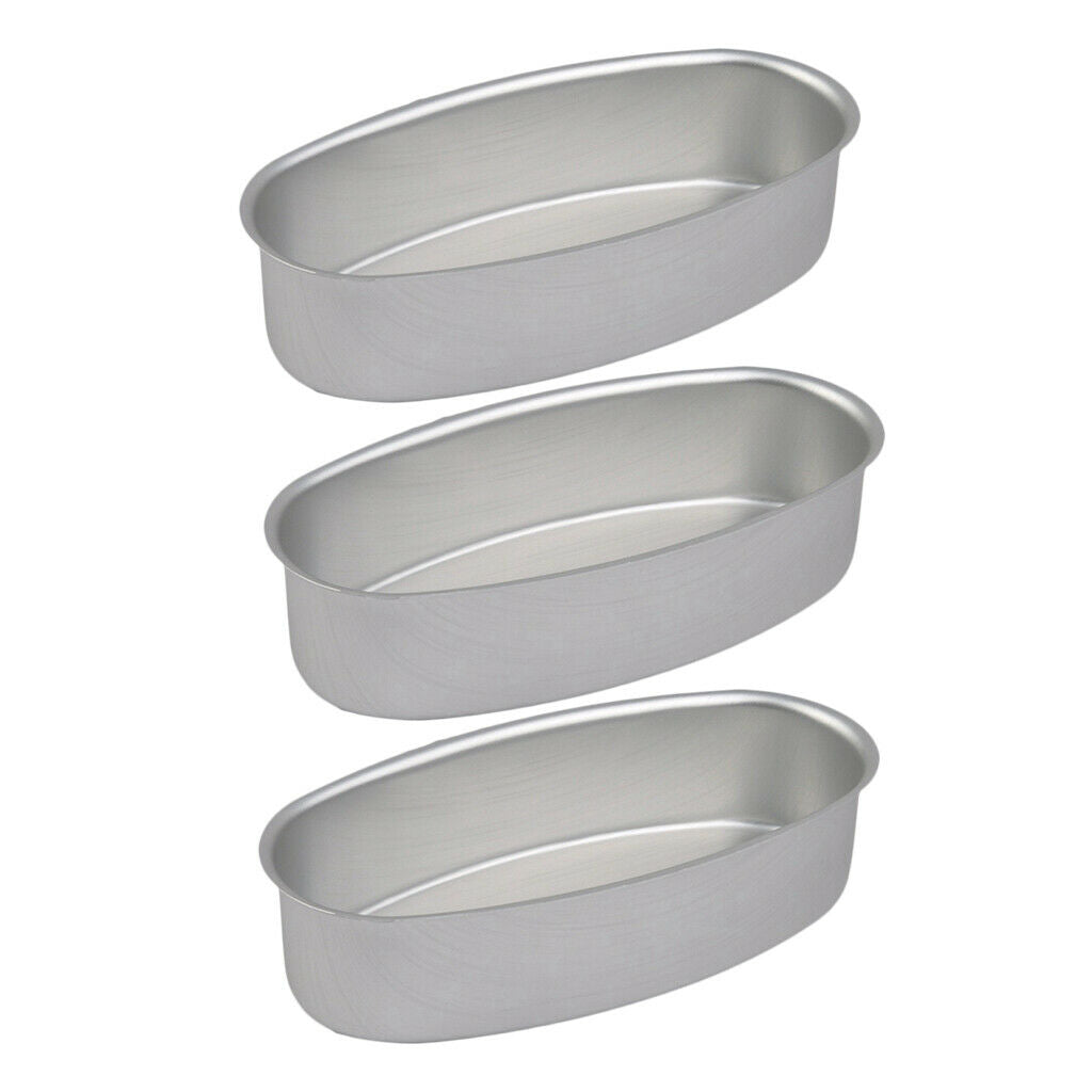 Set of 3, Non Stick Oval Bread Pan Mold Toast Pastry Baking Tool Bakeware