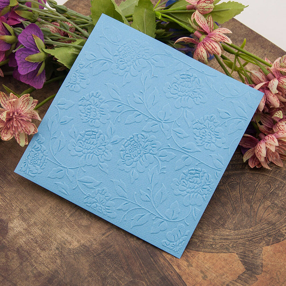 peony flower Embossing folders Plastic Embossing Folder For Scrapbooking .l8