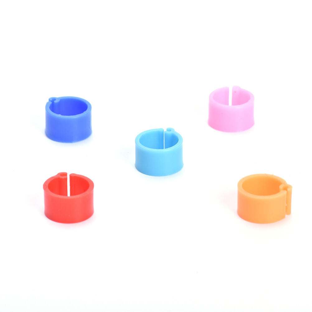 100x bird rings 8mm leg bands clip pigeon dove chicks duck bantam poultry.l8