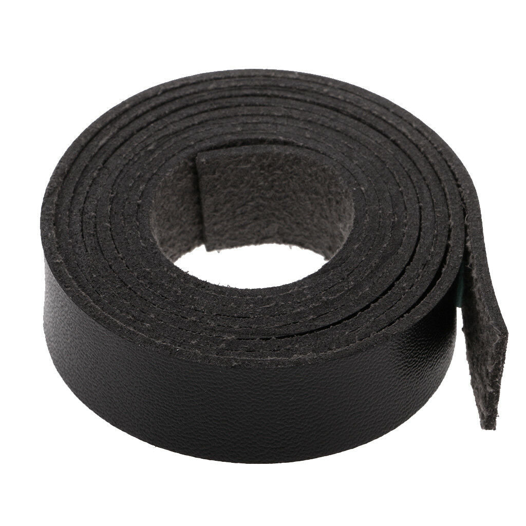 2 Meters x 15mm Faux Leather Strap Strips Leather Craft DIY Supplies Black