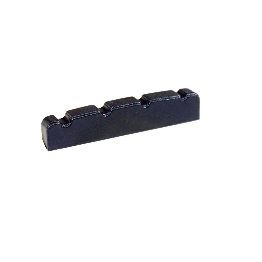 2 Pcs String Slotted Nuts for 4 String Electric Bass Guitar Accessory Black