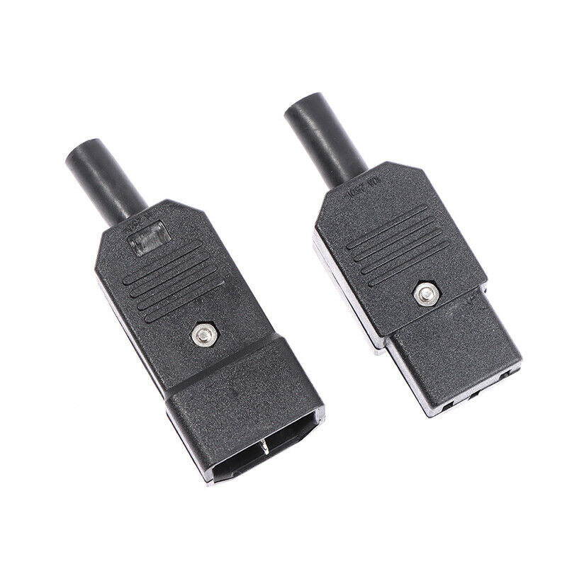 Cable Plug Connector 10A 250V Female&male Plug Power Connector 3 Pin AC S.l8