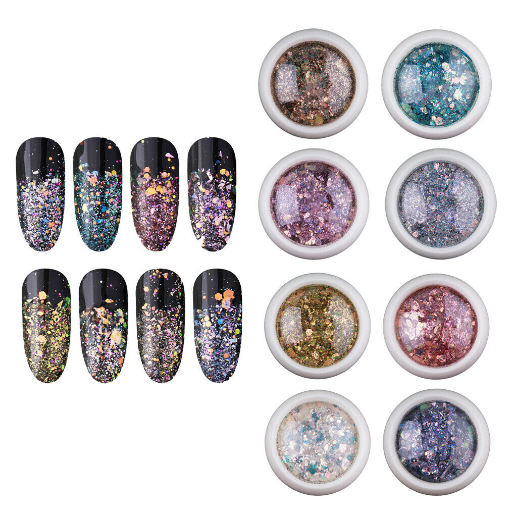 4-Box Mixed Color Makeup Nail Art Glitter Body Decoration Cosmetic Sequins A