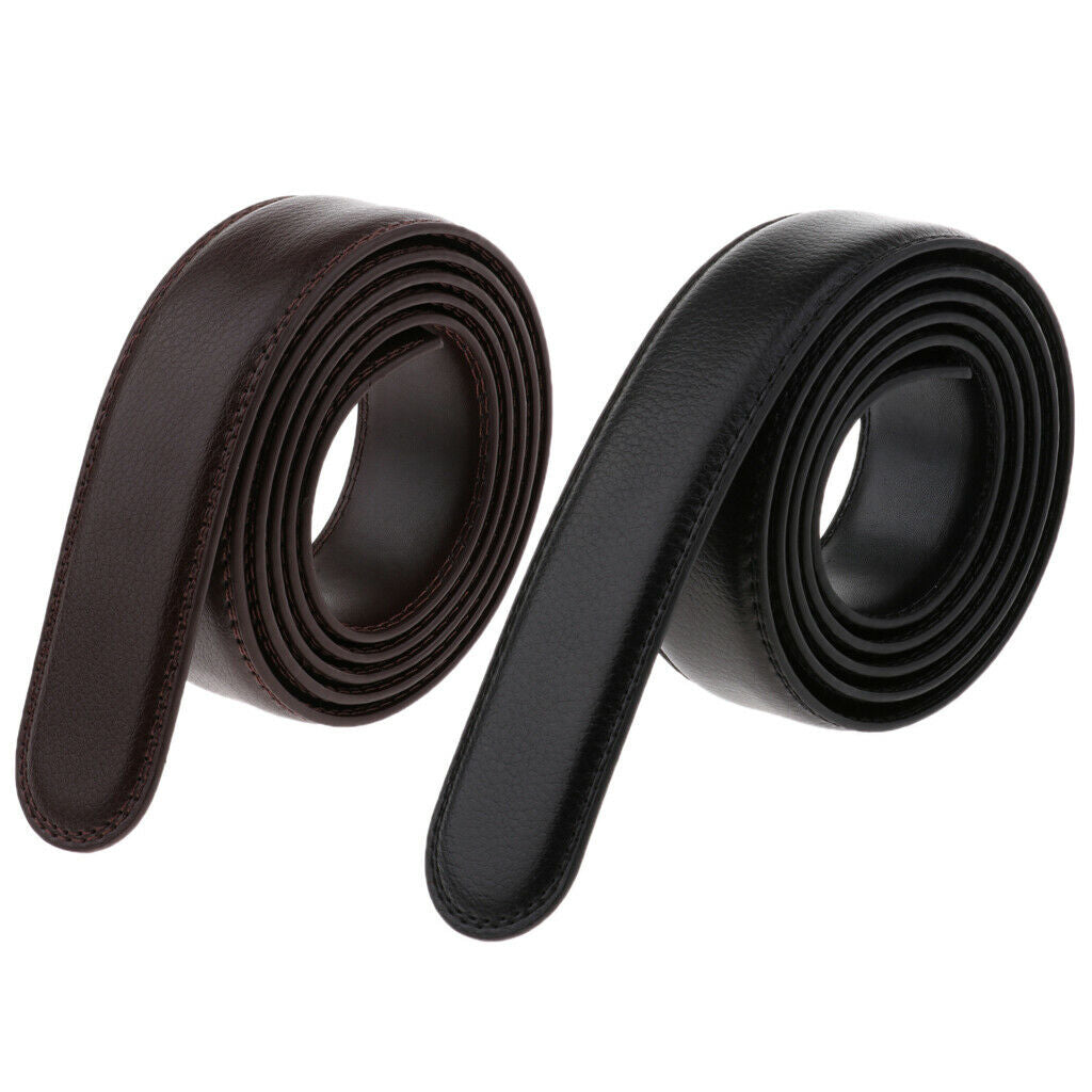 Men's Fashion Leather Replacement Belt Only Belt No Buckle 125cm/45 Inch -