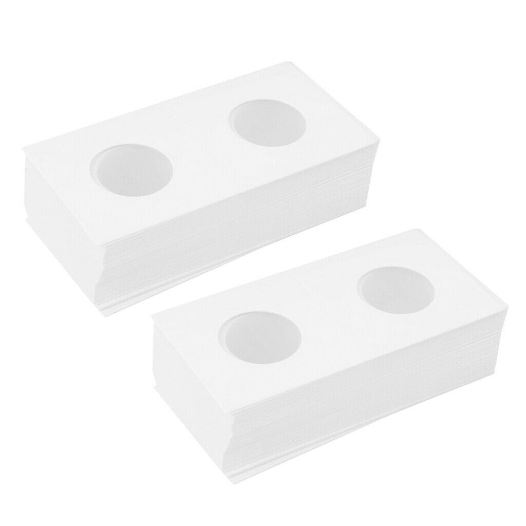 Set of 100 - Thick Coin Holder Card 2x2 Coin Flips for Collector (17.5mm)
