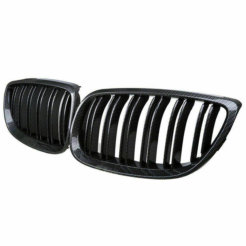 For BMW E90 E92 E93 M3 328i 335i 2007-2011 Carbon Fiber Look Kidney Grille Grill