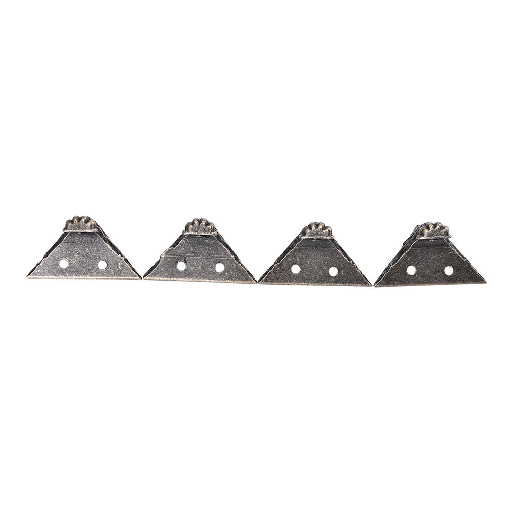 4pcsAntique Brass Wood Case Feet Leg Corner Protector Decor For Jewelry Box DD
