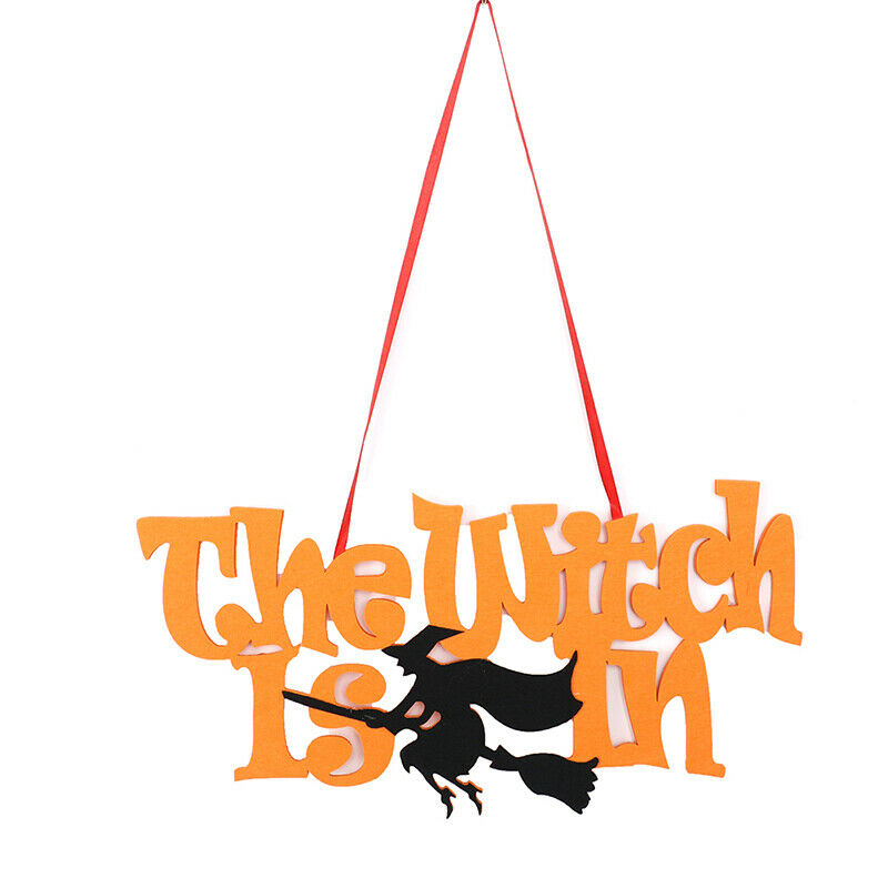 1pc Halloween Sign Pumpkin Hanging Pendant Ornament For DIY Window Door WallBDA
