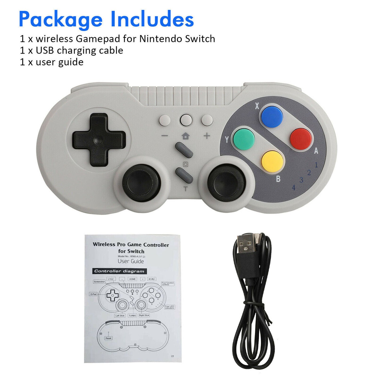 For Nintendo Switch PC Android Wireless Bluetooth Pro Controller Classic Gamepad