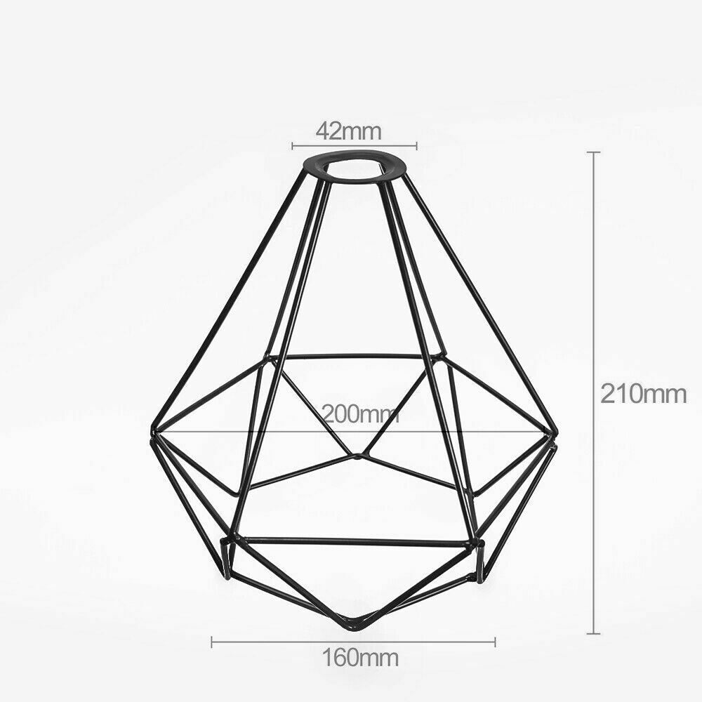 Large Metal Pendant Shades Geometric Industrial Design Lights Easy Fit Lighting