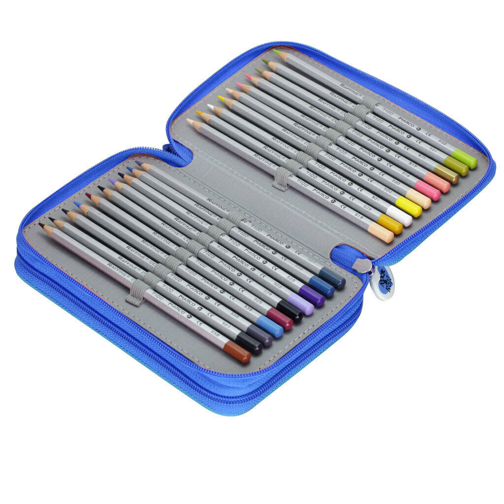 3 Layers Pencil Pen Case Makeup Travel Pouch Storage Organizer Bag 55 Holes