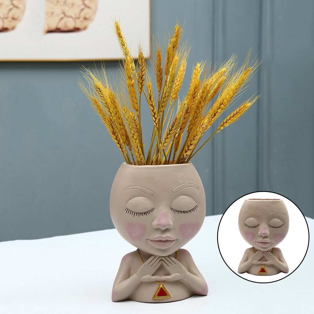 Creative Portrait Planter Human Face Flower Pot Container Home Centerpiece